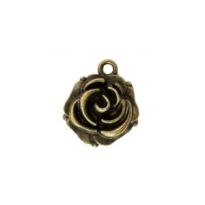 Zawieszka metalowa Charms ScrapBerry's Róża Brąz, 14mm